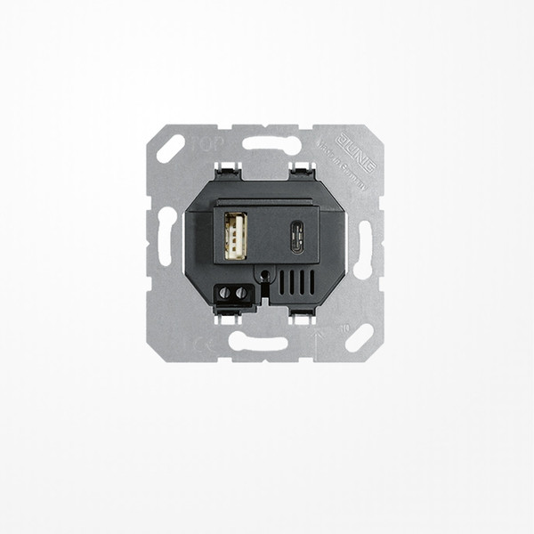 Jung USB15CASW USB-Ladegerät, 1xTyp A + 1xTyp C, schwarz