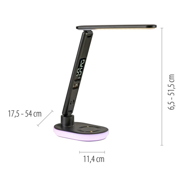 JUST LIGHT TINA LED Tischleuchte CCT Dimmbar 6W 2-fach schwarz 11018-18