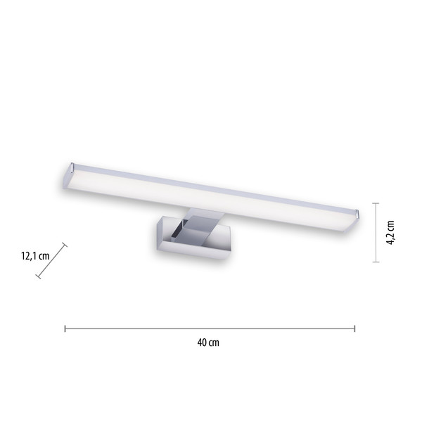 JUST LIGHT MATTIS LED Spiegelleuchte Neutralweiss 7W chrom 11132-17