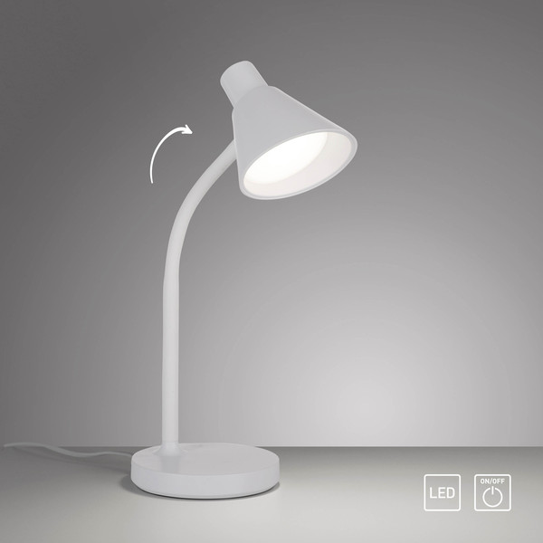 JUST LIGHT PIXIE LED Tischleuchte Warmweiss 4,5W weiss 11248-16