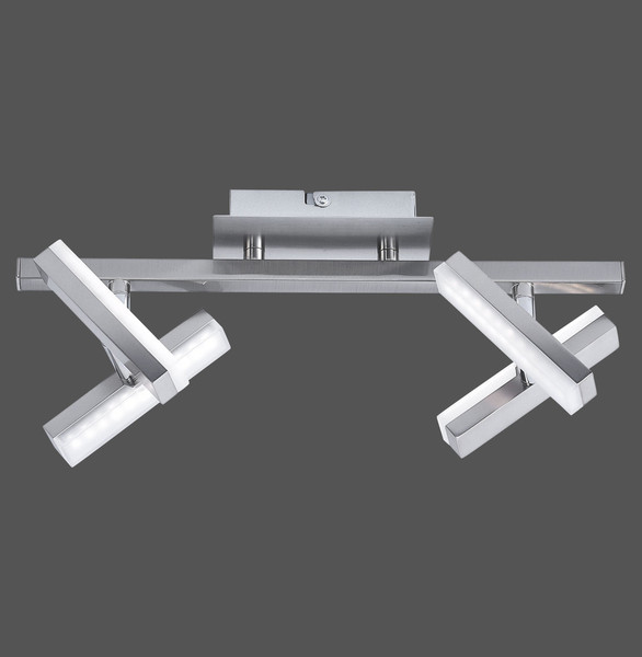 JUST LIGHT RICO LED Deckenleuchte Warmweiss 8W 4-fach stahl 11277-55