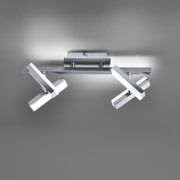JUST LIGHT RICO LED Deckenleuchte Warmweiss 8W 4-fach stahl 11277-55