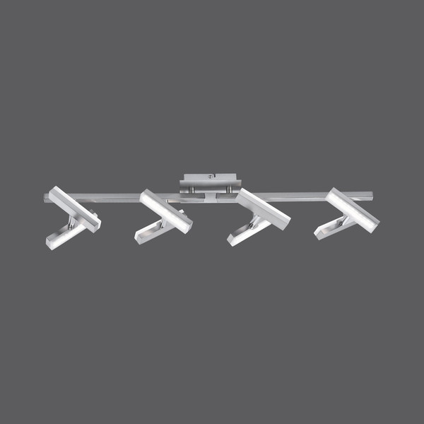 JUST LIGHT RICO LED Deckenleuchte Warmweiss 16W 8-fach stahl 11278-55