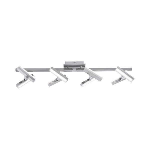 JUST LIGHT RICO LED Deckenleuchte Warmweiss 16W 8-fach stahl 11278-55