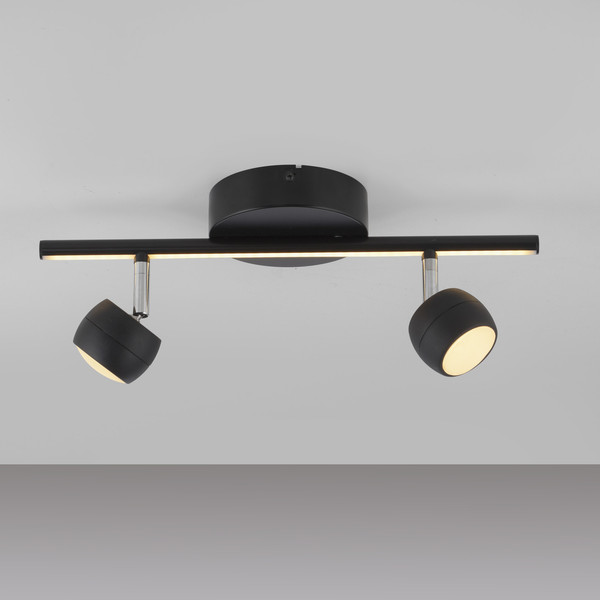 JUST LIGHT JARIK LED Deckenleuchte Warmweiss 7,4W 3-fach schwarz 11401-18