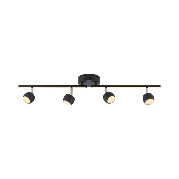 JUST LIGHT JARIK LED Deckenleuchte Warmweiss 10,8W 5-fach schwarz 11402-18