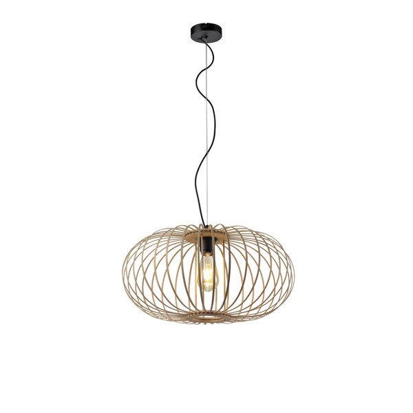 JUST LIGHT RACOON Pendelleuchte E27 max. 40W Holz-natur 11409-79