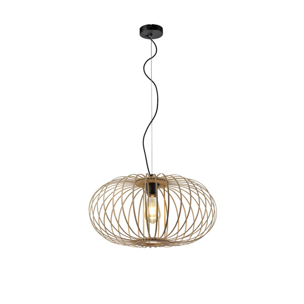 JUST LIGHT RACOON Pendelleuchte E27 max. 40W Holz-natur 11409-79