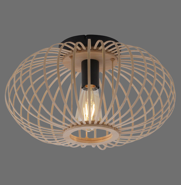 JUST LIGHT RACOON Deckenleuchte E27 max. 40W Holz-natur 11410-79