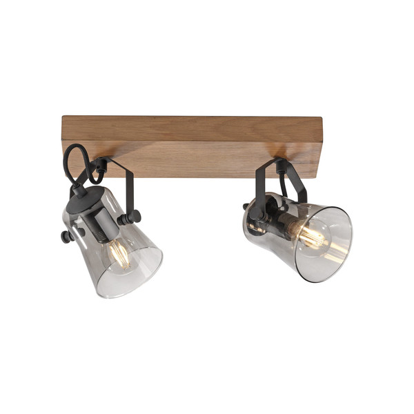 JUST LIGHT GERDA LANGSTRÖM Deckenleuchte E14 max. 20W 2-fach Holz-natur 11448-79