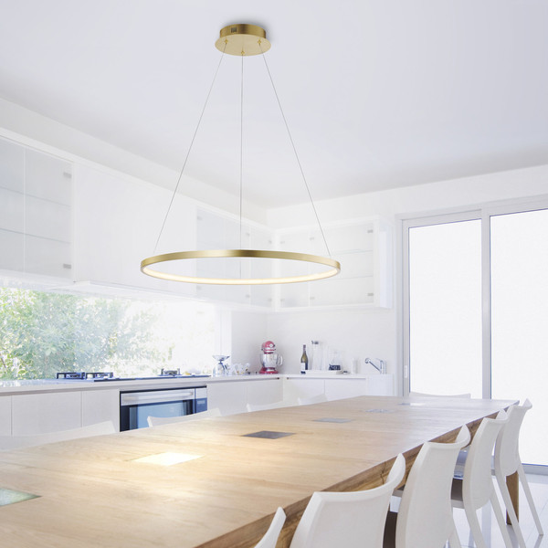 JUST LIGHT CIRCLE LED Pendelleuchte Warmweiss 29W gold 11524-12