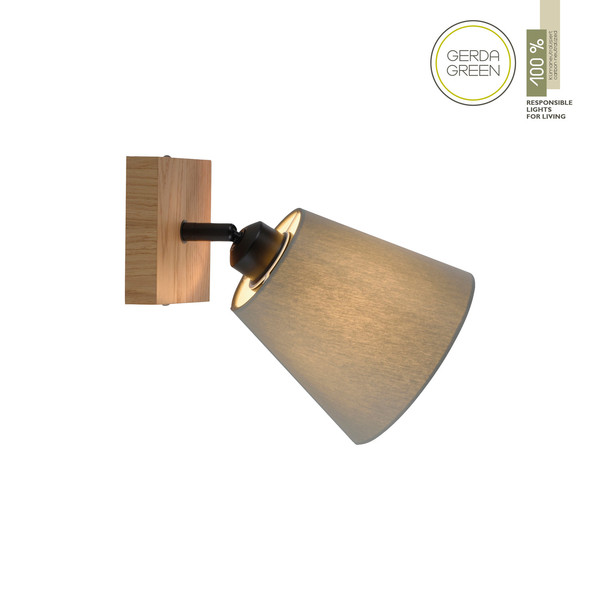 JUST LIGHT GERDA MICHEL Wand- und Deckenleuchte E27 max. 40W Holz-natur 11581-79