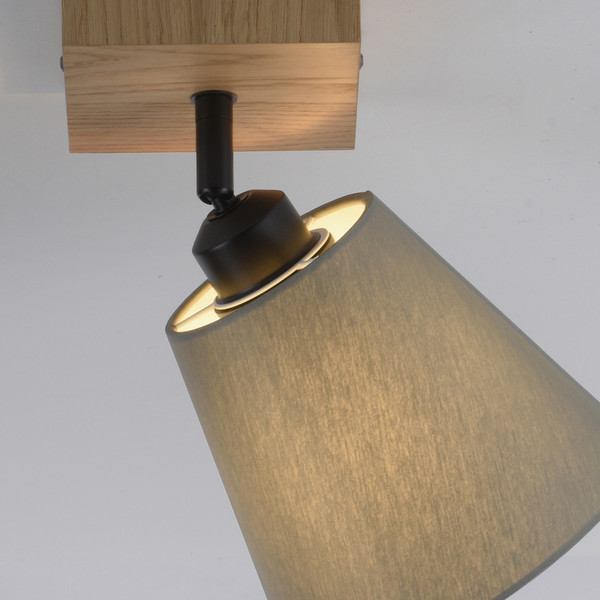 JUST LIGHT GERDA MICHEL Wand- und Deckenleuchte E27 max. 40W Holz-natur 11581-79