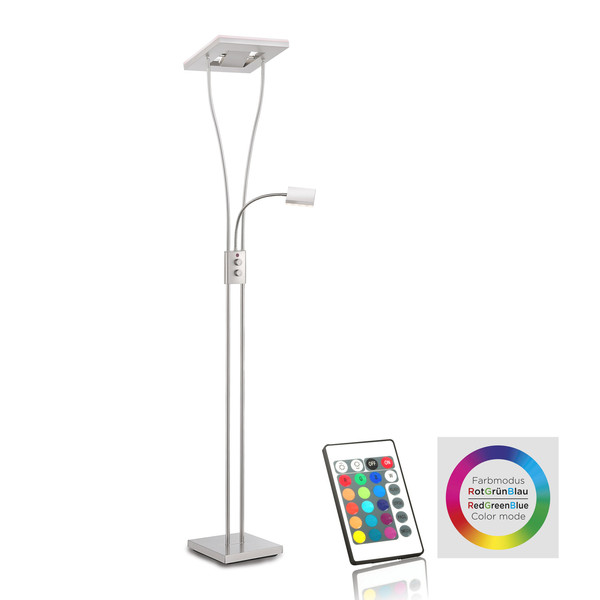 JUST LIGHT HELIA LED Stehleuchte CCT Dimmbar 20W 2-fach stahl 11780-55