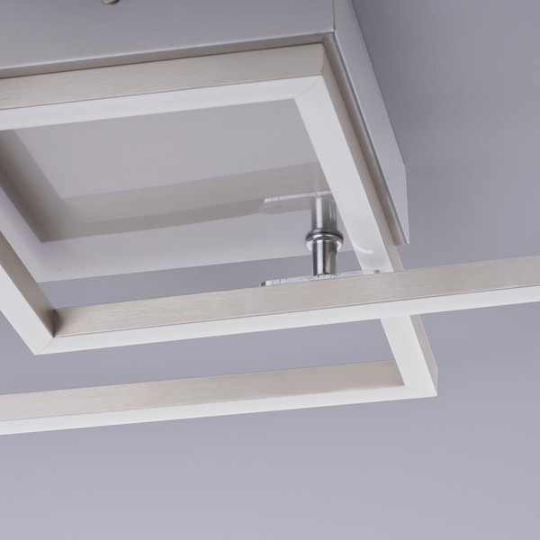 JUST LIGHT IVEN LED Deckenleuchte Warmweiss 14W 2-fach stahl 14002-55