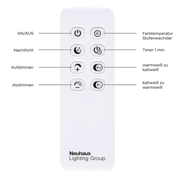 JUST LIGHT IVEN LED Deckenleuchte CCT Dimmbar 40W 2-fach stahl 14019-55