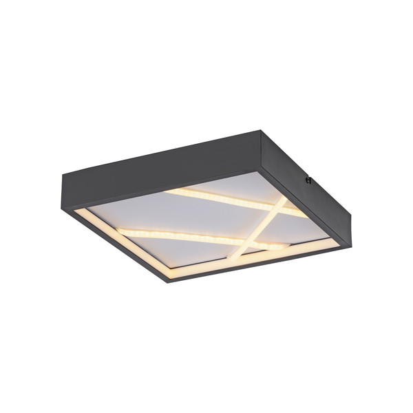JUST LIGHT MIKADO LED Deckenleuchte Warmweiss Dimmbar 28W schwarz 14092-18