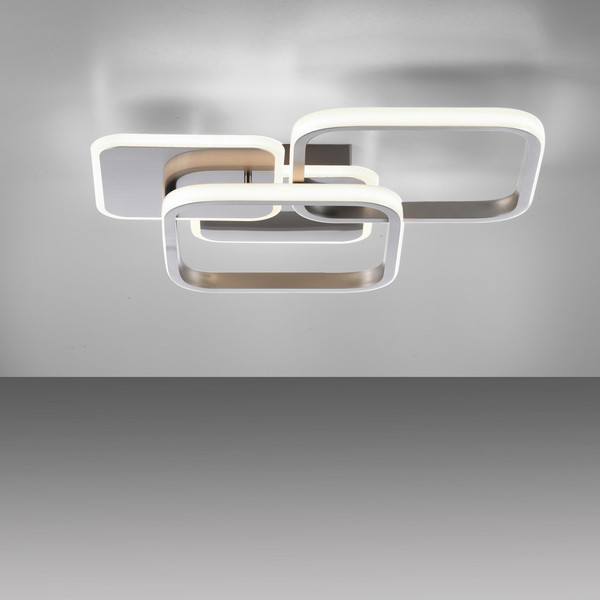 JUST LIGHT SEVENT LED Deckenleuchte Warmweiss 36W stahl 14117-55