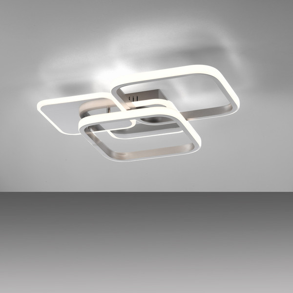 JUST LIGHT SEVENT LED Deckenleuchte Warmweiss 36W stahl 14117-55