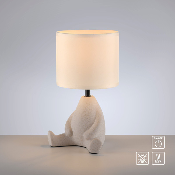JUST LIGHT TED Tischleuchte E27 max. 25W sand 14190-39