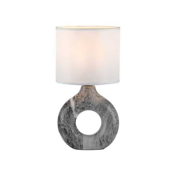 JUST LIGHT CARARA Tischleuchte E27 max. 25W grau 14193-15