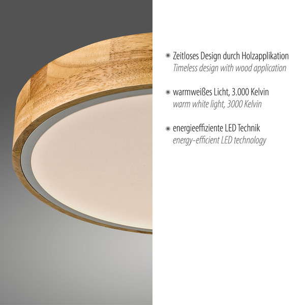 JUST LIGHT BILA LED Deckenleuchte Warmweiss 24W weiss 14288-16