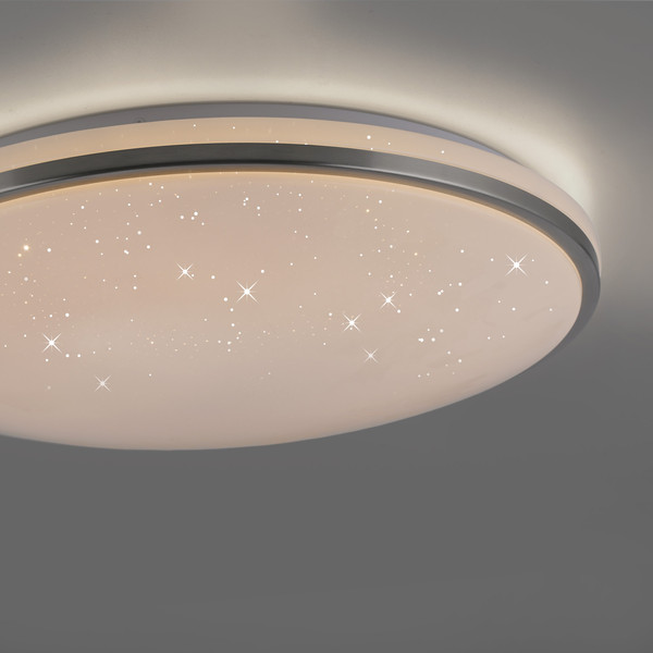 JUST LIGHT KYLE LED Deckenleuchte Warmweiss Dimmbar 34W stahl 14295-55