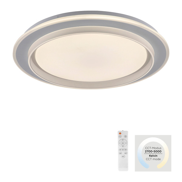 JUST LIGHT LAGO LED Deckenleuchte CCT Dimmbar 34W weiss 14297-16