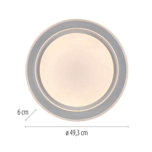 JUST LIGHT LAGO LED Deckenleuchte CCT Dimmbar 34W weiss 14297-16
