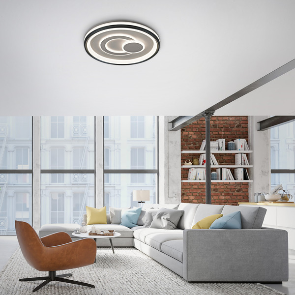 JUST LIGHT MINELLI LED Deckenleuchte Warmweiss Dimmbar 35W weiss 14334-16