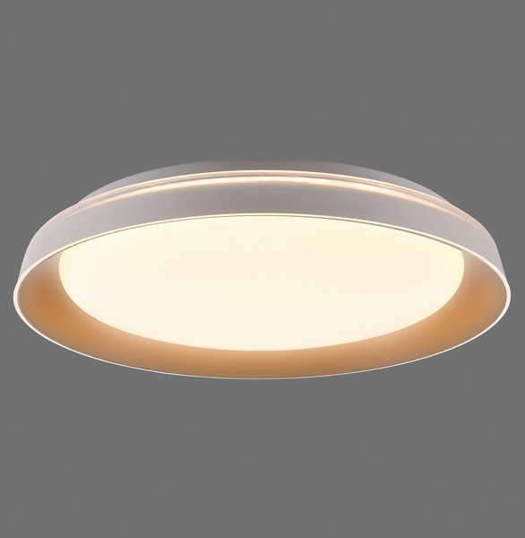 JUST LIGHT SATI LED Deckenleuchte Warmweiss Dimmbar 19,5W messingmatt 14368-60