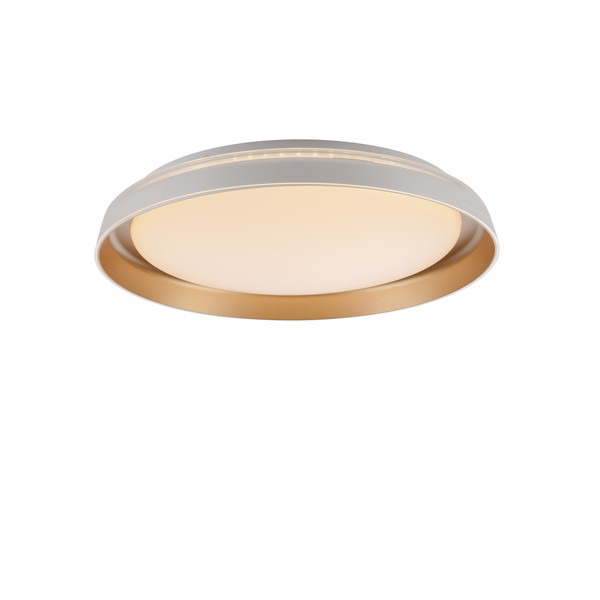 JUST LIGHT SATI LED Deckenleuchte Warmweiss Dimmbar 19,5W messingmatt 14368-60
