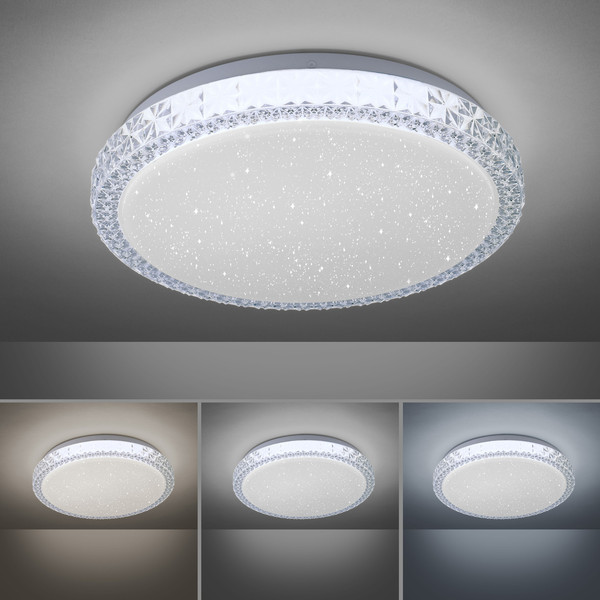 JUST LIGHT FRIDA LED Deckenleuchte CCT 9,3W transparent 14370-00