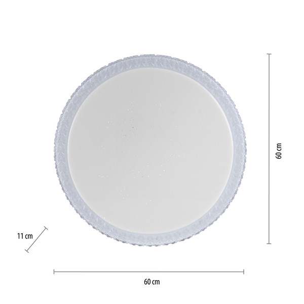 JUST LIGHT FRIDA LED Deckenleuchte CCT Dimmbar 36W transparent 14373-00