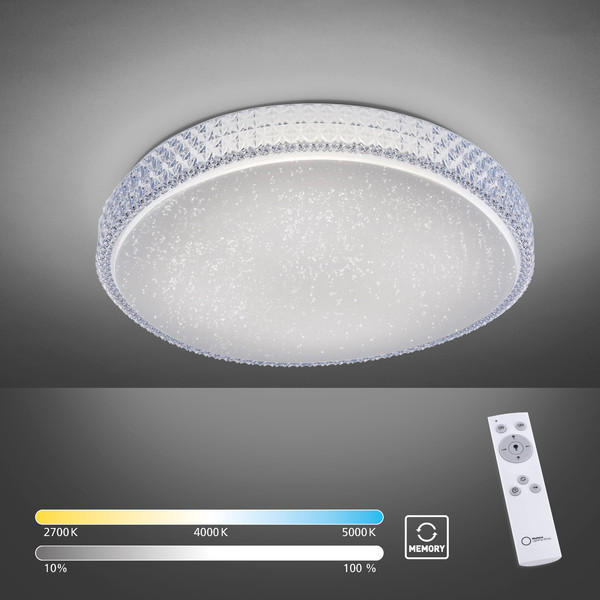 JUST LIGHT FRIDA LED Deckenleuchte CCT Dimmbar 36W transparent 14373-00