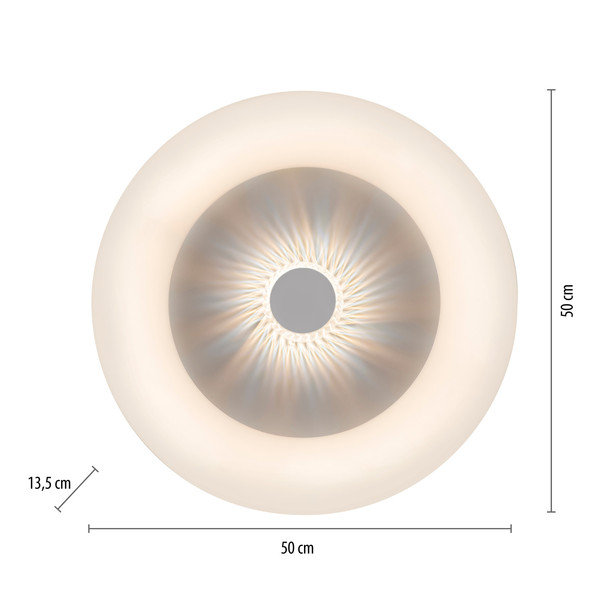 JUST LIGHT VERTIGO LED Deckenleuchte CCT Dimmbar 26W weiss 14383-16