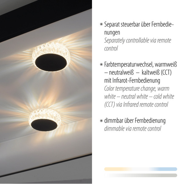 JUST LIGHT VERTIGO LED Deckenleuchte CCT Dimmbar 45W schwarz 14385-18