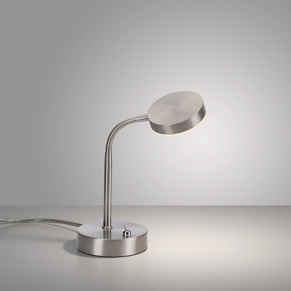 JUST LIGHT HENSKEN LED Tischleuchte Warmweiss 5W stahl 14419-55