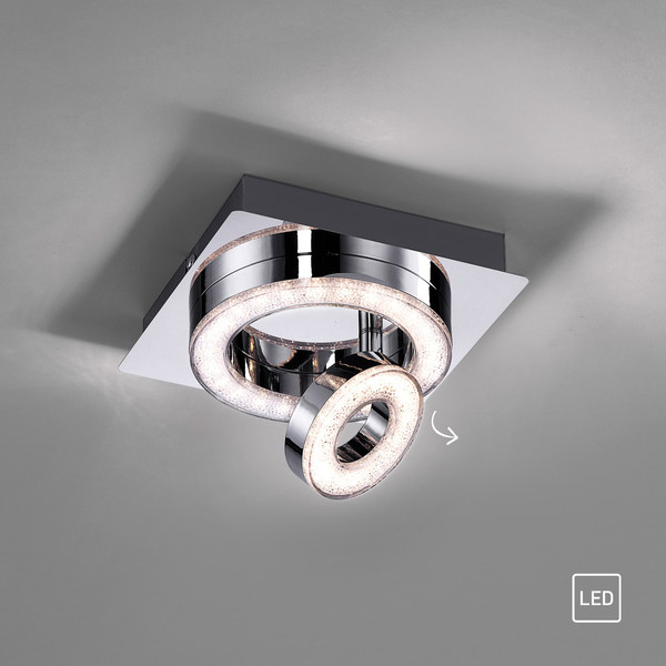 JUST LIGHT TIM LED Deckenleuchte Warmweiss 5W chrom 14520-17