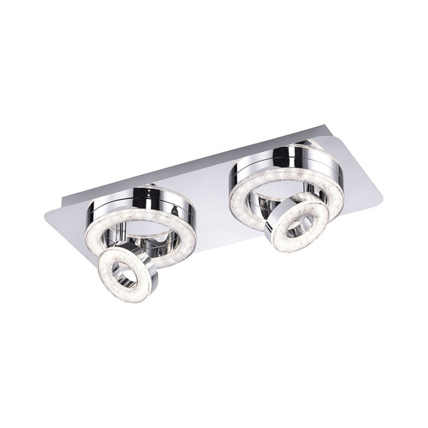 JUST LIGHT TIM LED Deckenleuchte Warmweiss 10W chrom 14521-17