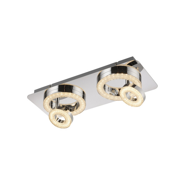JUST LIGHT TIM LED Deckenleuchte Warmweiss 10W chrom 14521-17
