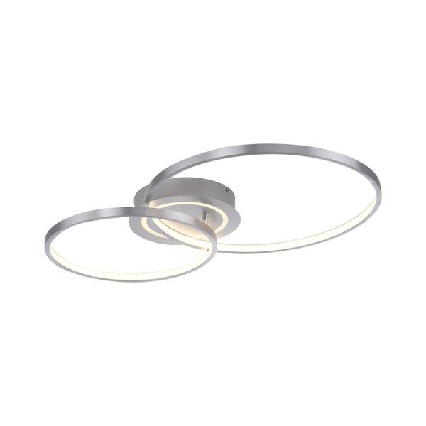 JUST LIGHT ASMINA LED Deckenleuchte Warmweiss 27,6W 2-fach aluminium 14540-95