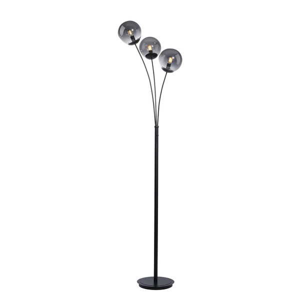 JUST LIGHT BIG WIDOW Stehleuchte E14 max. 25W 3-fach schwarz 14603-18