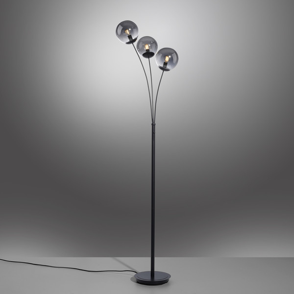 JUST LIGHT BIG WIDOW Stehleuchte E14 max. 25W 3-fach schwarz 14603-18