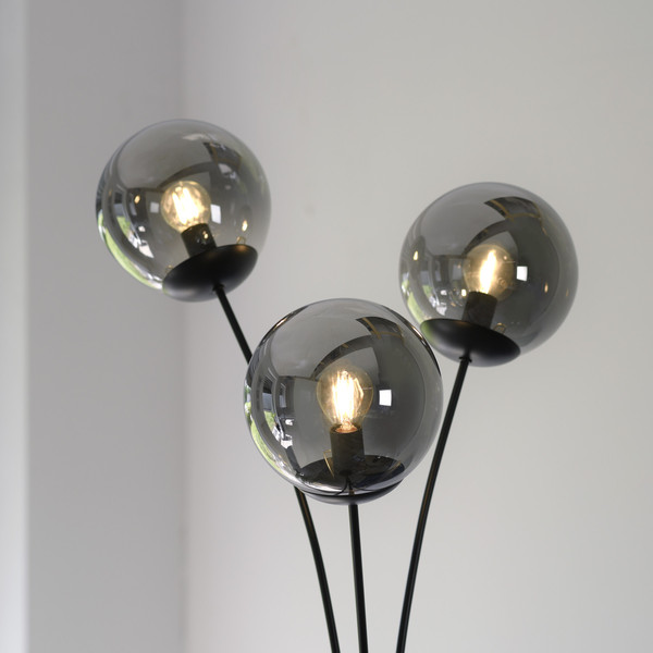 JUST LIGHT BIG WIDOW Stehleuchte E14 max. 25W 3-fach schwarz 14603-18