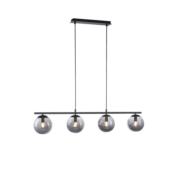 JUST LIGHT BIG WIDOW Pendelleuchte E14 max. 25W 4-fach schwarz 14604-18