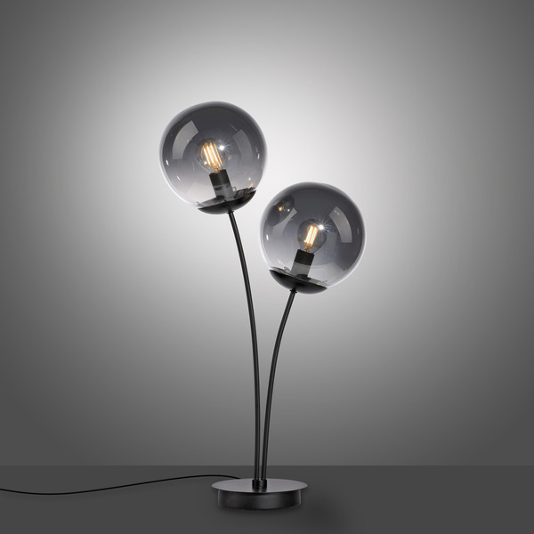 JUST LIGHT BIG WIDOW Tischleuchte E14 max. 25W 2-fach schwarz 14605-18