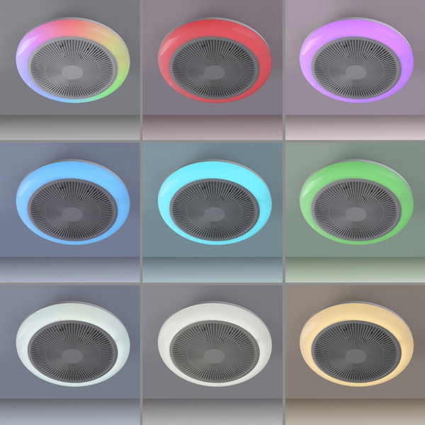 JUST LIGHT BRENDA LED Deckenleuchte mit Ventilator CCT Dimmbar 22W weiss 14623-16