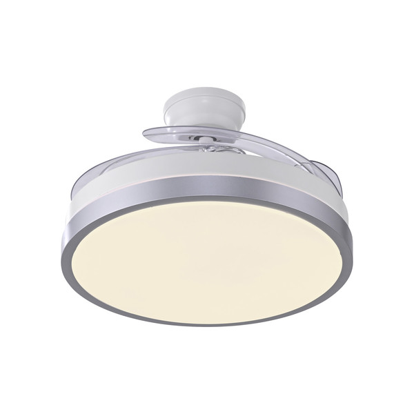 JUST LIGHT KOPTA LED Deckenleuchte mit Ventilator CCT Dimmbar 27W silber 14625-21