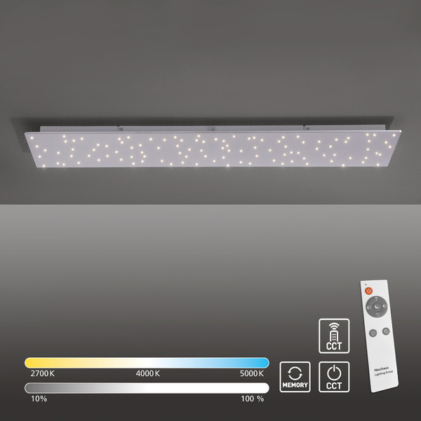 JUST LIGHT SPARKLE LED Deckenleuchte CCT Dimmbar 18W stahl 14672-55